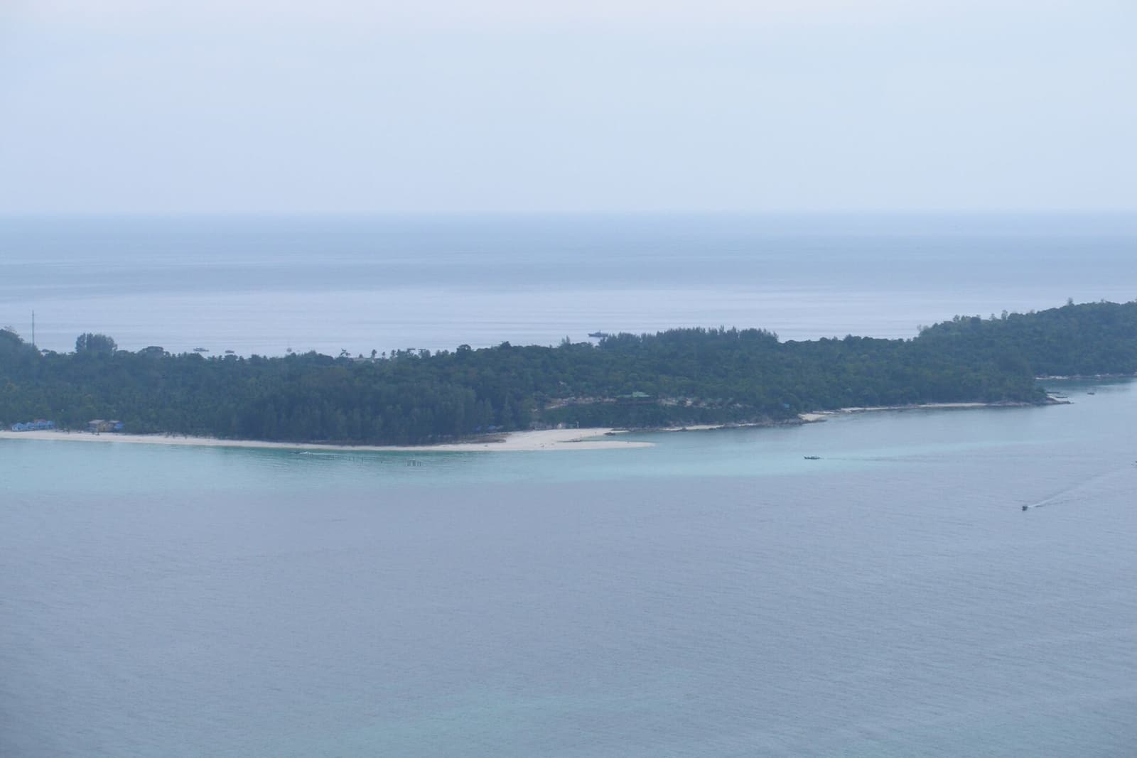 Koh Lipe seen from high on Koh Adang, with the reef and open sea beyond